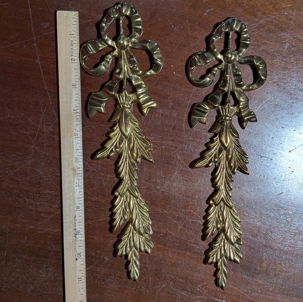 Vintage Brass Ornate Wall Decor